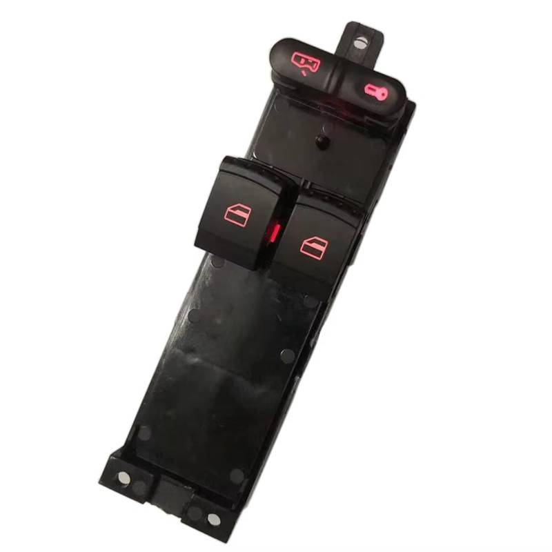 Schaltfläche Master Fensters Fensterheberschalter Für Vw Für Fabia Für Octavia Für Golf Für MK4 Doppeltür 1J3 959 857A 1996-2010 Fensterheber Schalter(Red) von Aokvoh
