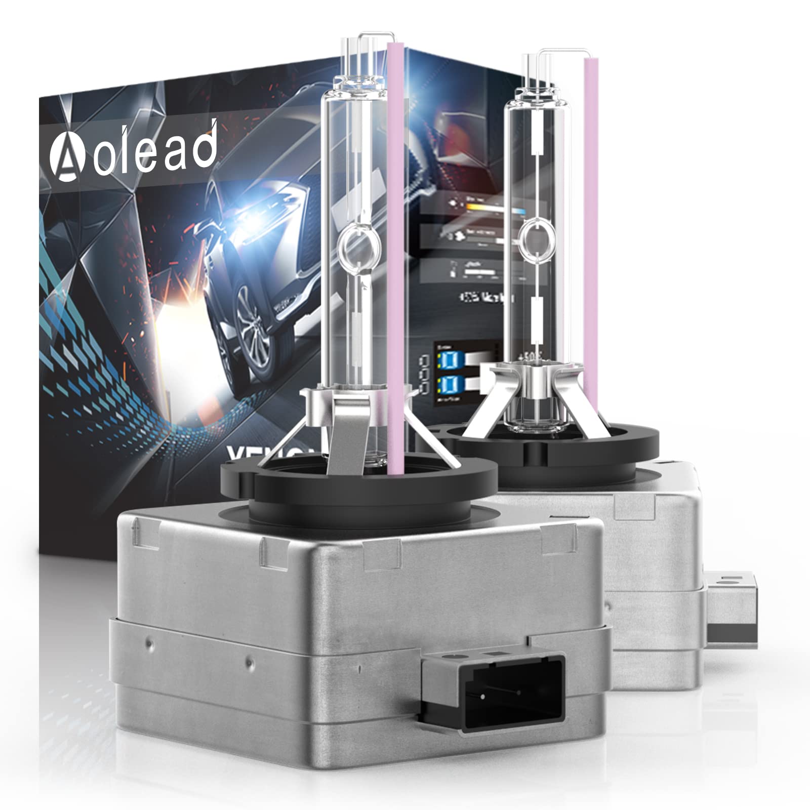 AOLEAD D1S Xenon Brenner Hid Xenon Scheinwerferlampe 12V 35W, 10000K (2 Lampen) von AOLEAD