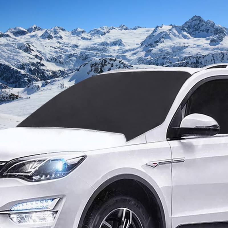 Aoreun Frontscheibenabdeckung,Magnet Fixierung Faltbare Auto Scheibenabdeckung Auto Windschutzscheibe windschutzscheibenabdeckung für Anti Frost, Schnee, Wind, Staub und Sonne, 210 x 120cm von Aoreun