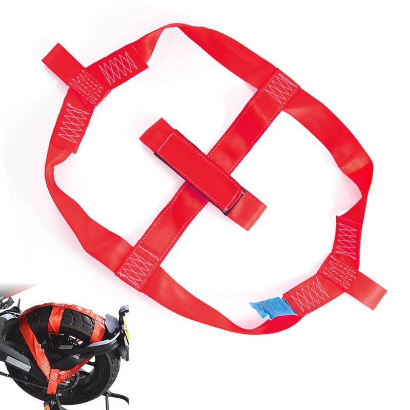 Aoreun Radspanngurte Spanngurte Ratschengurte Zurrgurte Motorrad Transportsicherung, Binderiemen für Motorrad Hinterrad Abspanngurt Gurt Verzurrsystem für Hinterrad Tie down Strap von Aoreun
