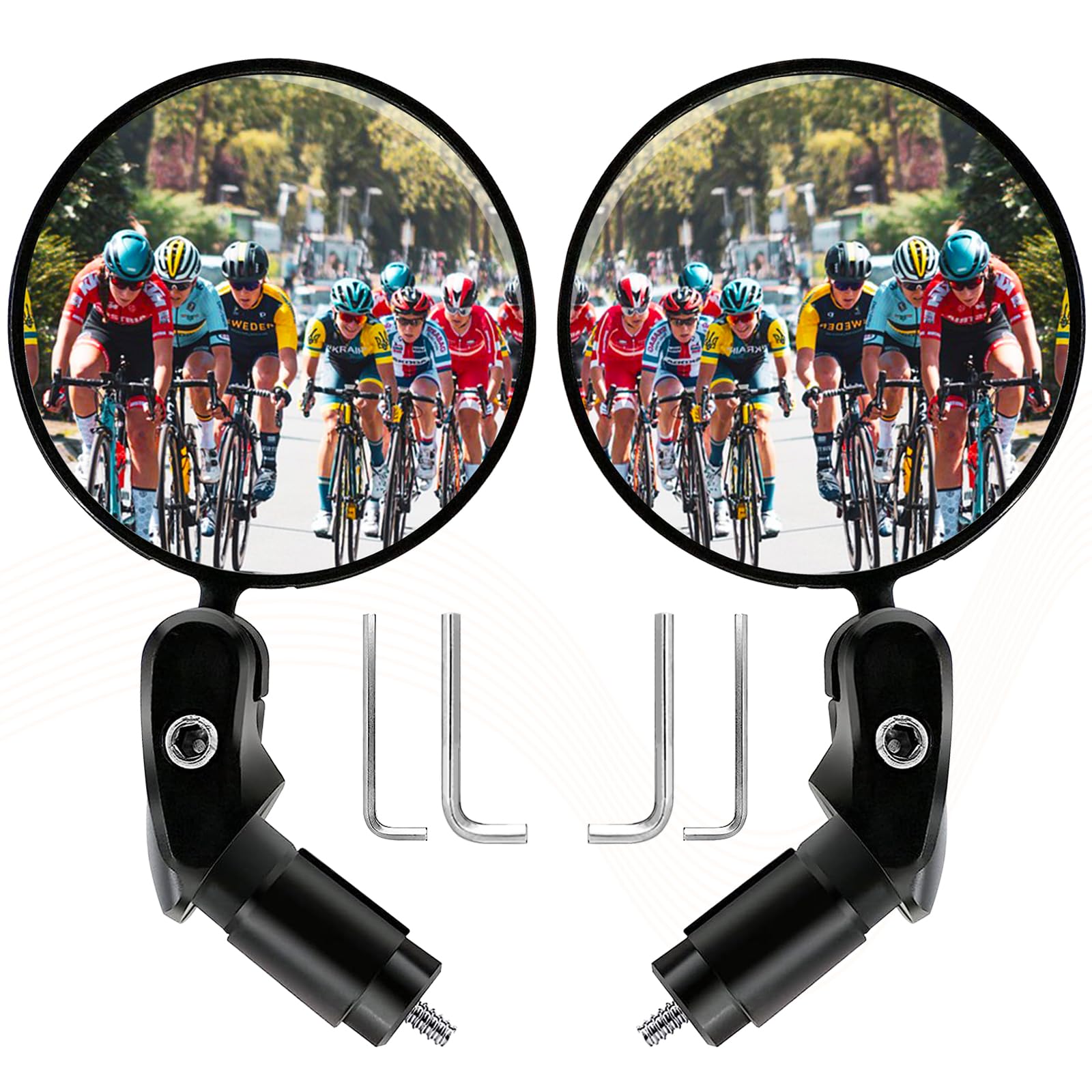 Fahrradspiegel für Fahrrad Lenker 17.4-22 mm, Klappbar 360°Drehbar Rückspiegel Fahrrad Universal Weitwinkel Fahrrad Spielgel für Ebike, Fahrrad, Mountainbike, Rennräder (2 Stück) von Aotoyou