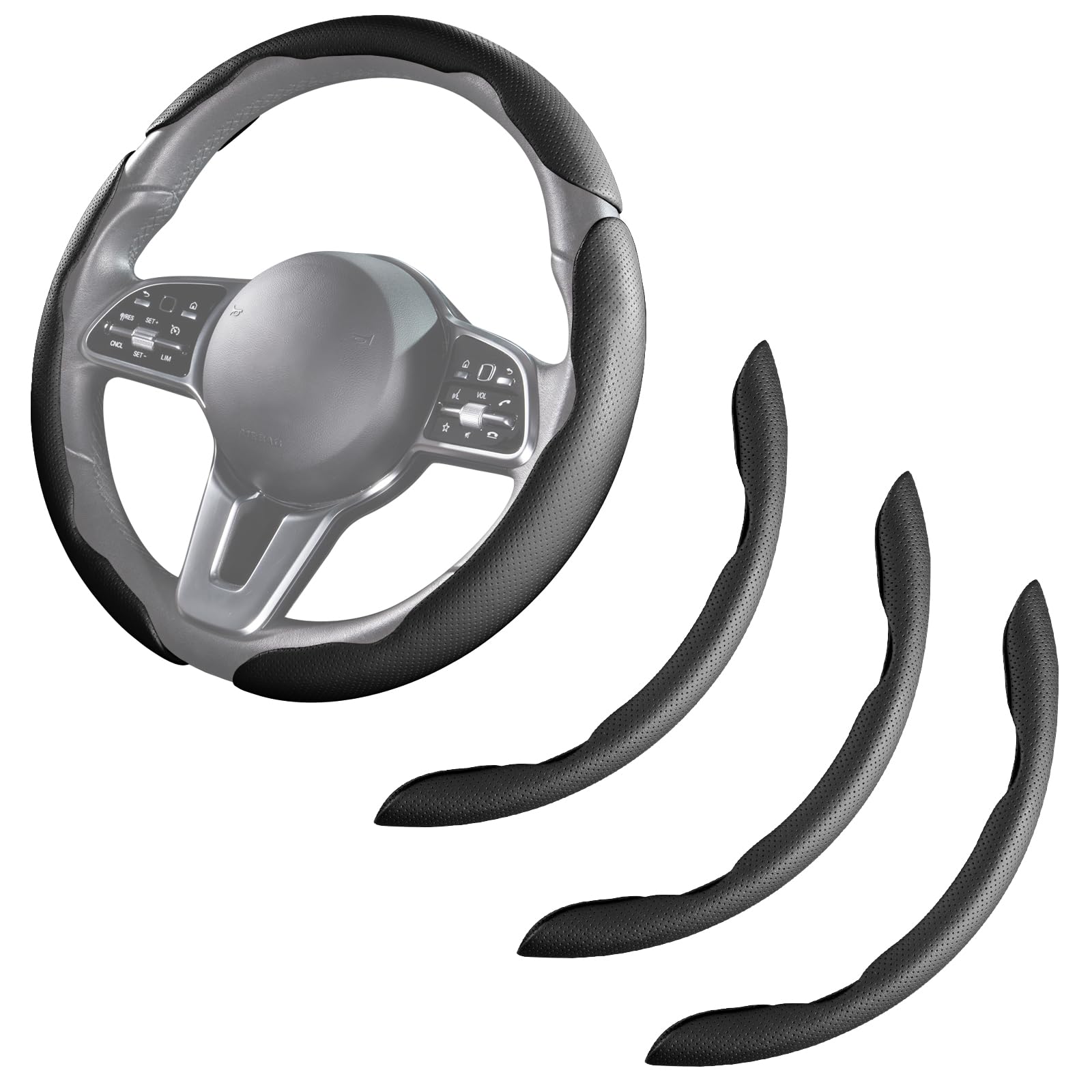 Lenkradbezug Leder Auto Lenkradhülle 3 Teilig Lenkrad Abdeckung Universal Anti Rutsch Lenkradabdeckung Lenkradschoner Lenkradbezug Leder Auto Lenkradhülle 3 Teilig Lenkrad Abdeckung Universal Anti Rutsch Lenkradabdeckung Lenkradschoner von Aotoyou