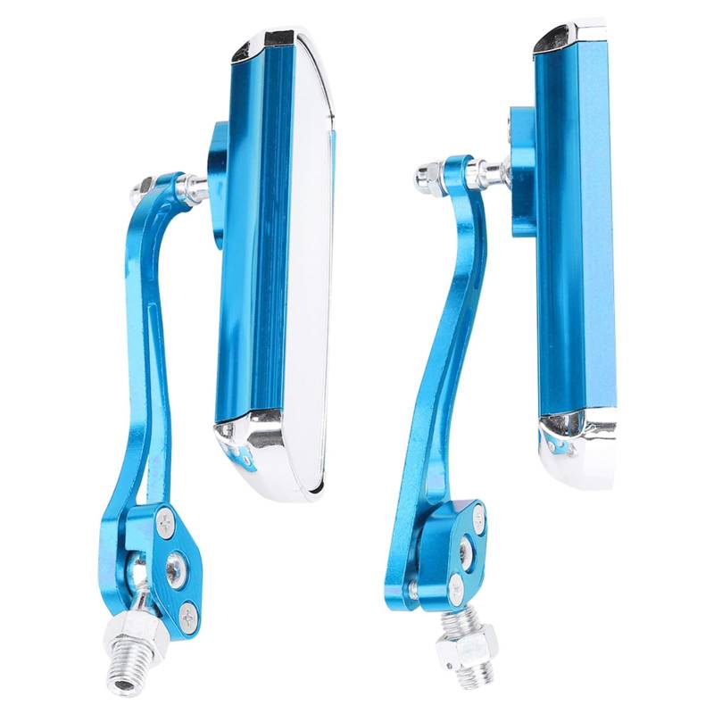 Lenker-Rückspiegel, sicherer verchromter Fahrrad-Rückspiegel, 1 Paar für Radfahren im Freien(Blau) von Aoutecen