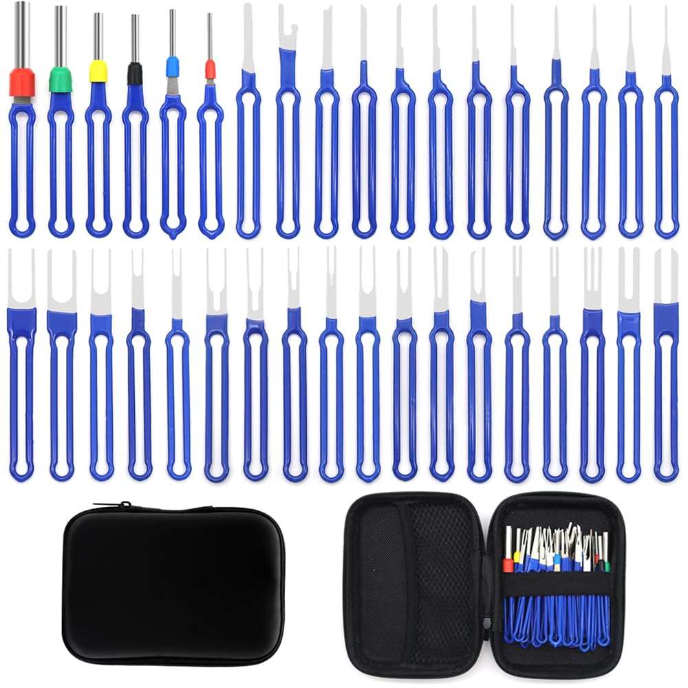 Aoyswuz 36 STK Auspinnwerkzeug Kfz Set mit Einer Schutztasche Entriegelungswerkzeug 201 Edelstahl Terminal Entfernung Tool für Meisten Anschlussklemmen Aoyswuz 36 STK Auspinnwerkzeug Kfz Set mit Einer Schutztasche Entriegelungswerkzeug 201 Edelstahl Terminal Entfernung Tool für Meisten Anschlussklemmen von Aoyswuz
