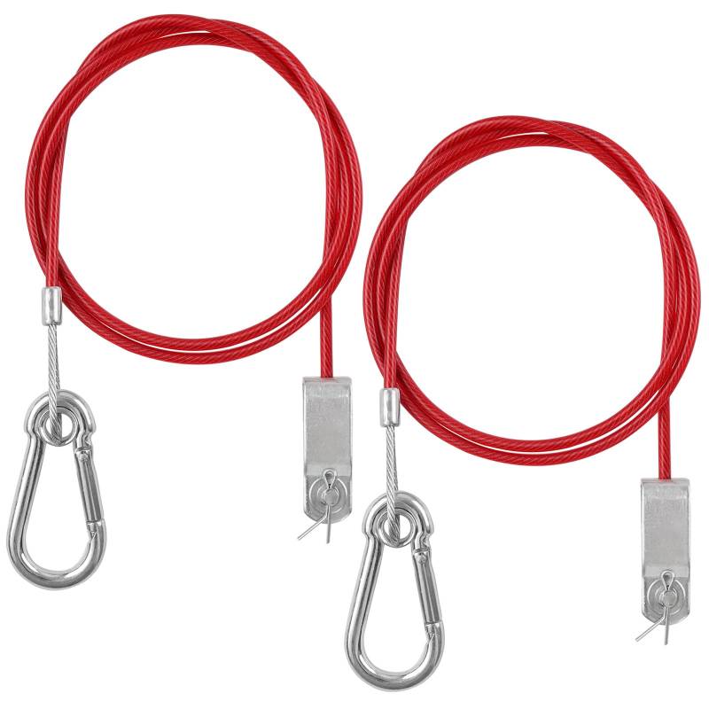 Apdvenk 2 Stück Abreißseil Anhänger, 1 Meter Bremsseil Anhänger, Anhänger Abreißseil Sicherungsseil Anhänger Abreißseil Ø 4 mm für Gängigen Gebremsten Anhängern Wohnwagen von Apdvenk
