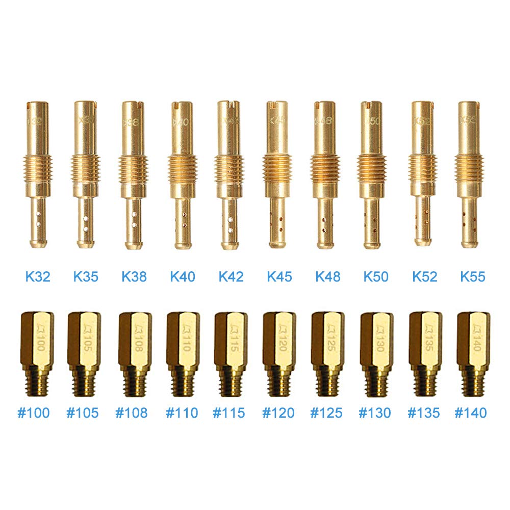 20-teiliges Vergaserdüsenset für Keihin OKO KOSO PE PWK Vergaser Hauptdüsenset und Slow Pilot Jet Kit 20-teiliges Vergaserdüsenset für Keihin OKO KOSO PE PWK Vergaser Hauptdüsenset und Slow Pilot Jet Kit von Apeixoto