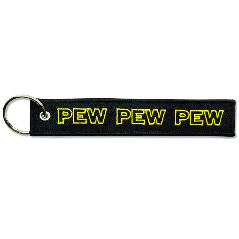 Apex Imports Pew Pew Pew Schlüsselanhänger, 14 x 2,5 cm, Motorrad, ATV, Auto, LKW, Schlüsselanhänger, Schwarz, 5.5 x 1 von Apex Imports
