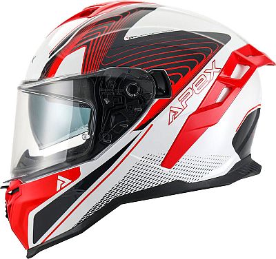 Apex FI200 Madrid, Integralhelm - Weiß/Rot/Schwarz - S von Apex