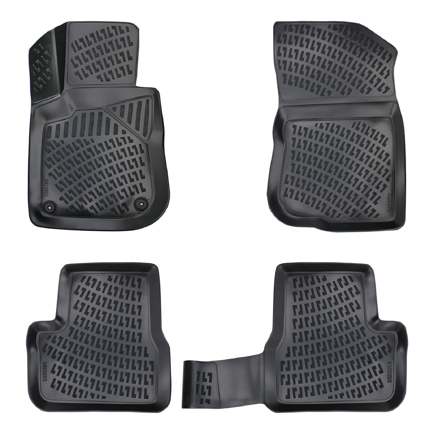 Apline Auto Fußmatten für Peugeot 2008 2013-2019 Geruchlos 4D Gummimatten SCHWARZ Apline Auto Fußmatten für Peugeot 2008 2013-2019 Geruchlos 4D Gummimatten SCHWARZ von Apline
