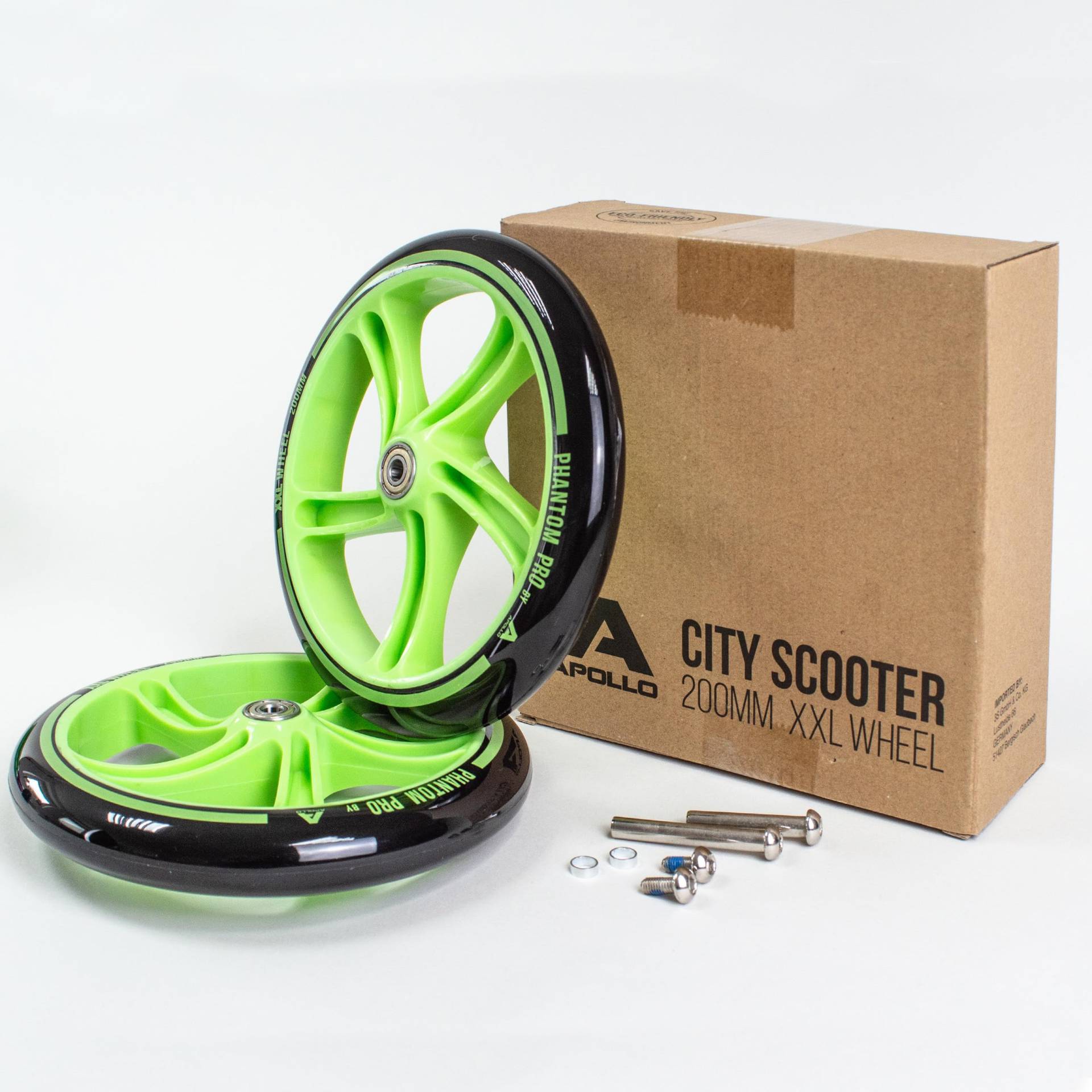 Apollo City Scooter 200mm Ersatzräderset - Pro Wheels mit ABEC 7 Kugellager, Roller Rad Ersatz-Räder passend City-Scooter, auch als LED-Rollen erhältlich Apollo City Scooter 200mm Ersatzräderset - Pro Wheels mit ABEC 7 Kugellager, Roller Rad Ersatz-Räder passend City-Scooter, auch als LED-Rollen erhältlich von Apollo