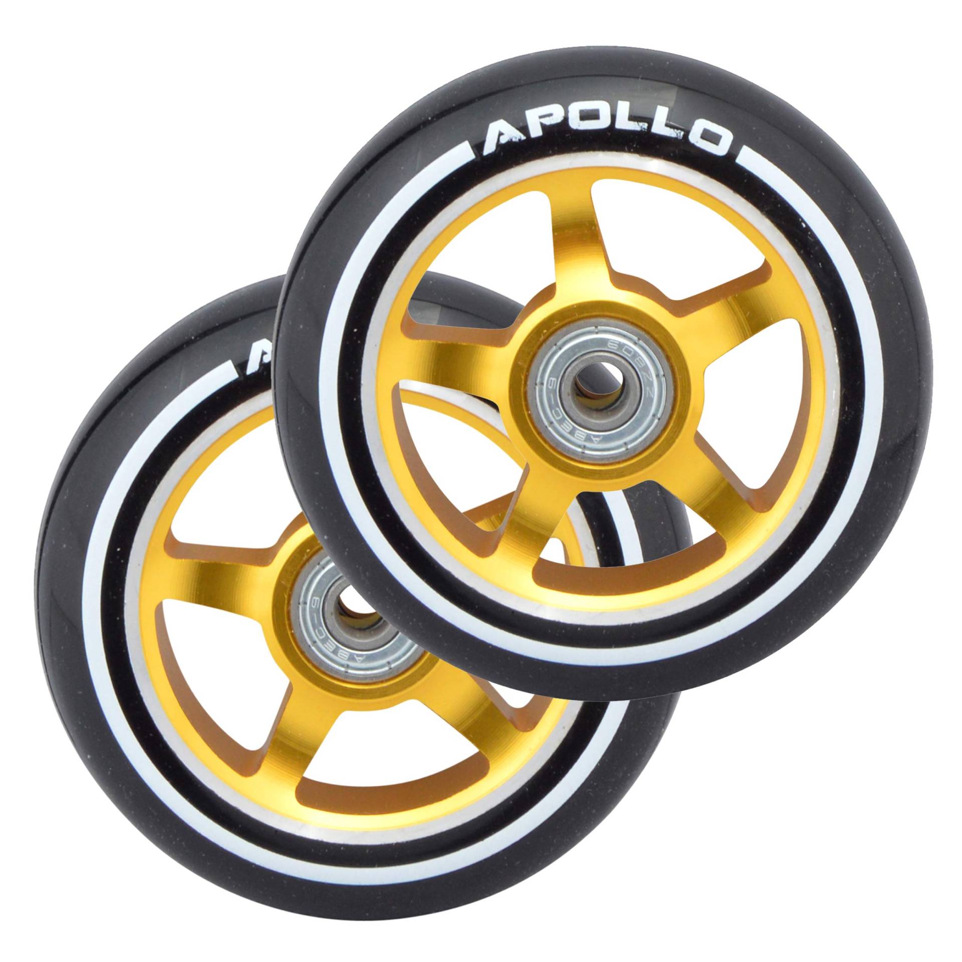 Apollo Stunt Scooter Ersatzräderset Pro Wheels - ABEC9 Kugellager, Roller Rad Ersatz-Räder passend Stunt-Scooter von Apollo