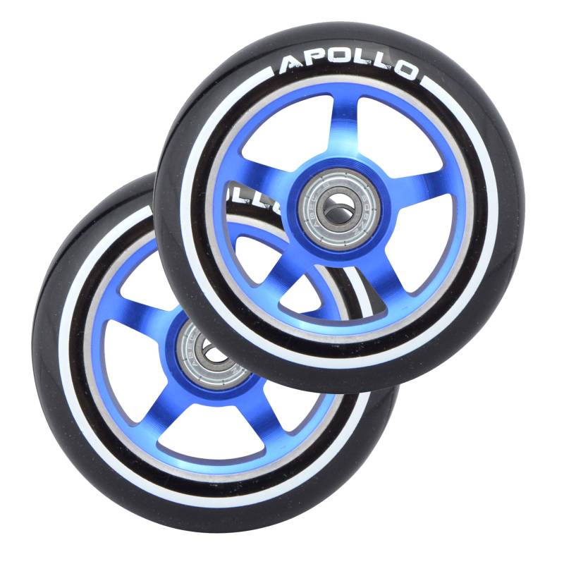 Apollo Stunt Scooter Ersatzräderset Pro Wheels - ABEC9 Kugellager, Roller Rad Ersatz-Räder passend Stunt-Scooter von Apollo