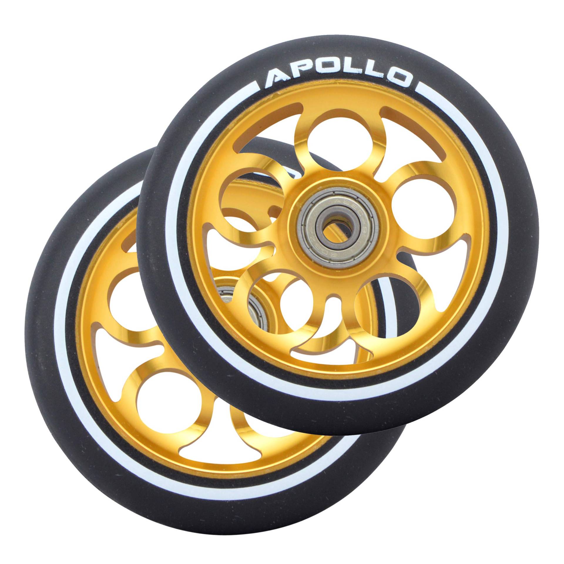 Apollo Stunt Scooter Ersatzräderset Pro Wheels - ABEC9 Kugellager, Roller Rad Ersatz-Räder passend Stunt-Scooter von Apollo