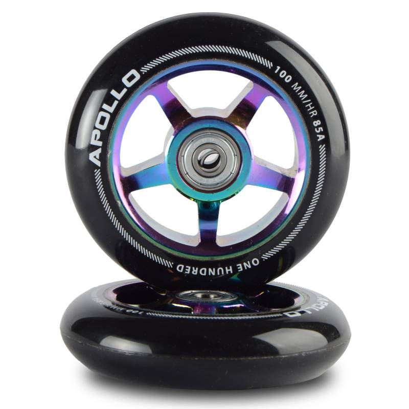 Apollo Stunt Scooter Ersatzräderset Pro Wheels - ABEC9 Kugellager, Roller Rad Ersatz-Räder passend Stunt-Scooter von Apollo