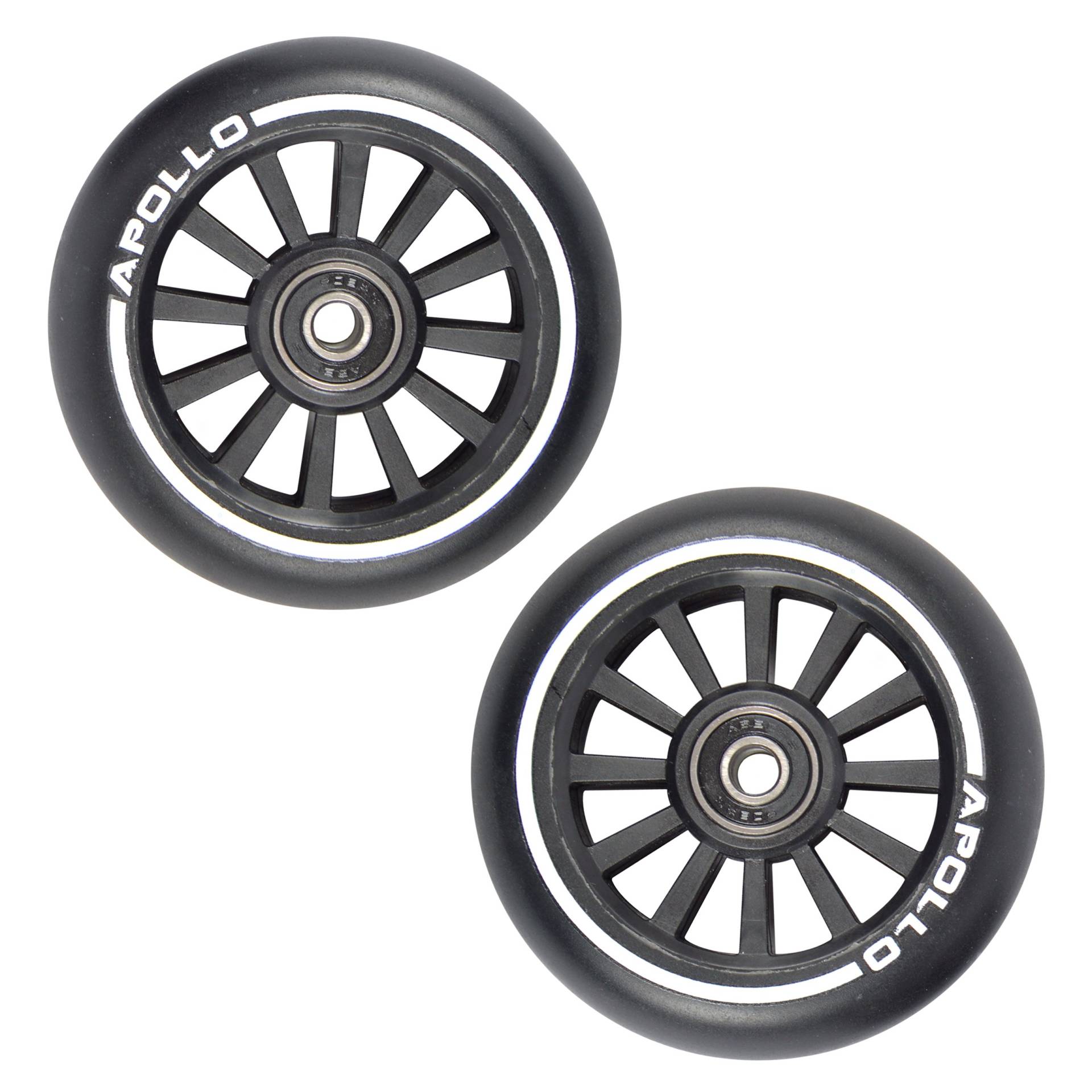 Apollo - Stunt Scooter Rollen - 100mm Pro Wheels mit Nylon Core - ABEC 9 Kugellager, Rollerrad Ersatz-Räder passend für Stunt-, Freestyle- und Kick-Scooter von Apollo