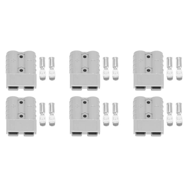 Aposous 6X für Anderson Style Stecken Verbinder 50A 600V 6-12AWG AC/DC Elektrowerkzeug für 6AWG Plattierte Massive Anschluss Stecker von Aposous