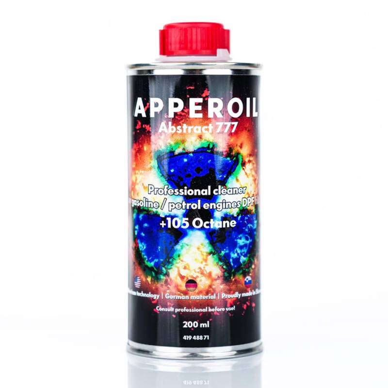 Apperoil Abstract 777 Benzin Additiv 200ml / Benzin-Zusatz Motorreiniger Systemreiniger Motorsystemreiniger Kraftstoffzusatz für Benzinmotoren, reinigt & schmiert - für eine optimale Motorleistung von Apperoil