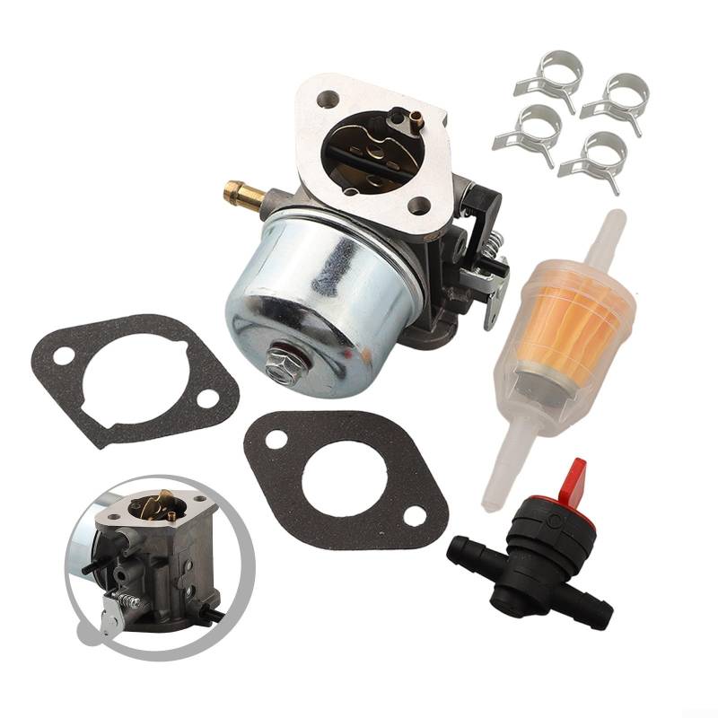 Aprilsunnyzone Vergaser für FH430V FS481V Rückstoßstarter Motor Metall Ersatzteil mit Ölfilterdichtungen Ventilschellen von Aprilsunnyzone