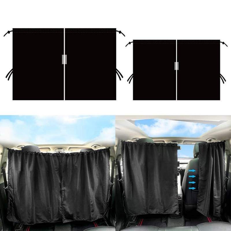 Sonnenschutz Auto Sichtschutz Vorhang Verdunkelung Seitenabdeckungen für Sitz, schnelle und praktische Installation (140 x 80 cm) von Aprilsunnyzone