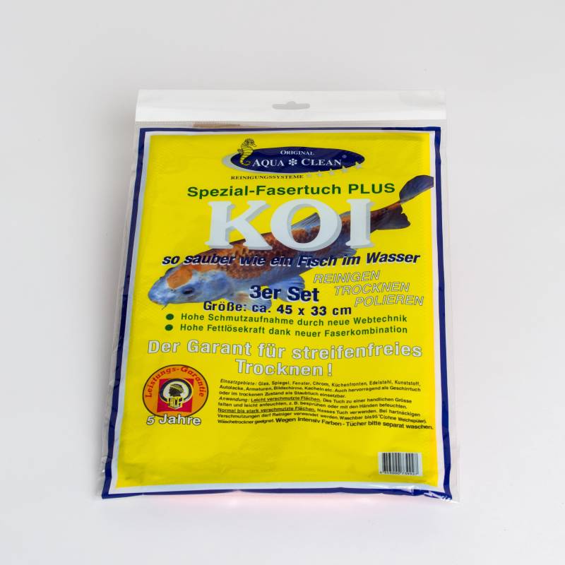 Aquaclean Microfasertuch Spezial Fasertuch Plus KOI 45 x 33 - Set 3 Stück von Aqua Clean