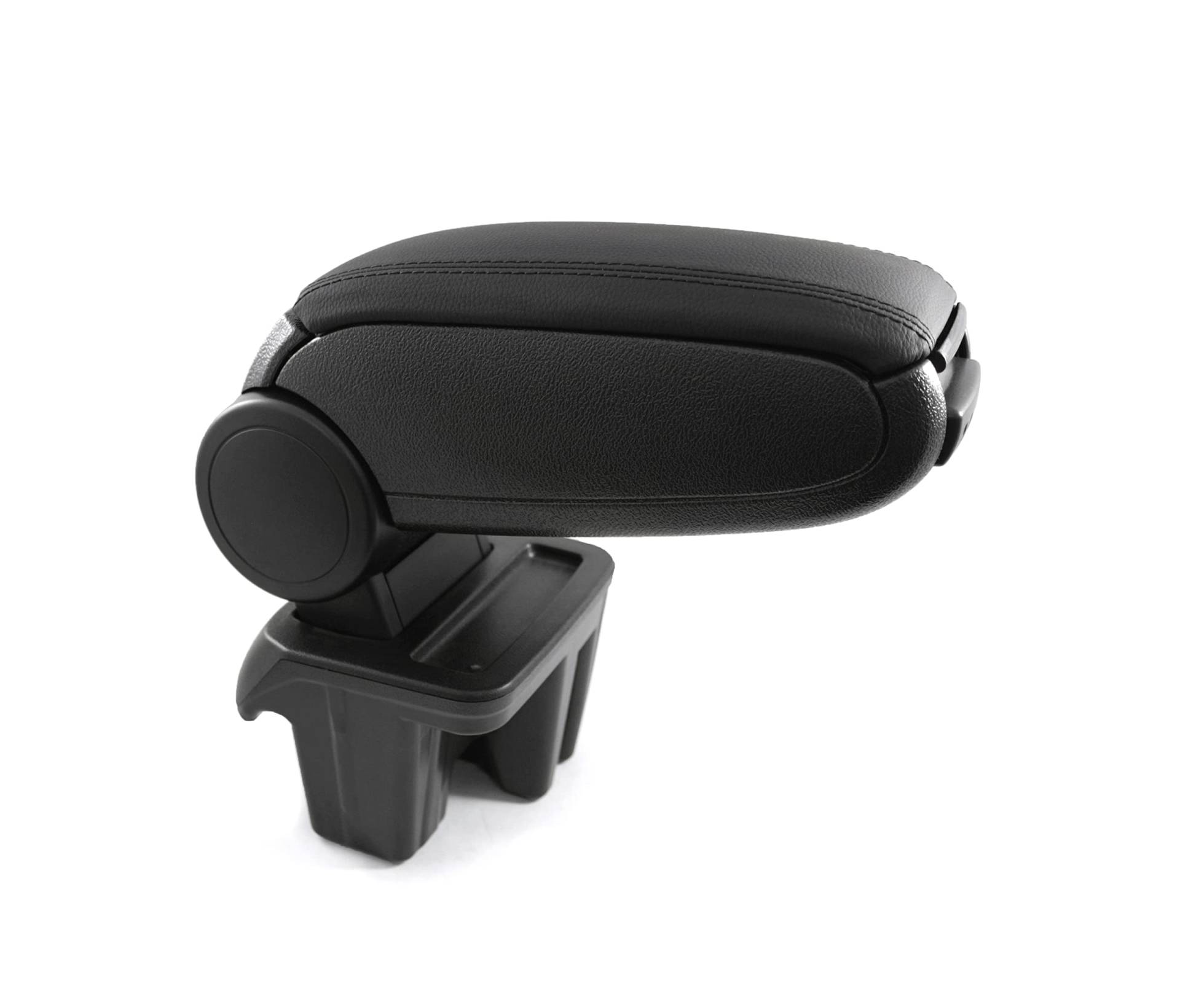 Armlehne Armlehne Mittelkonsole für Focus MK 3 III 2015 - 2018 Spezifisches Modell Fit Aufbewahrungsbox Organizer mit Sockel, schwarzes Leder von AraG