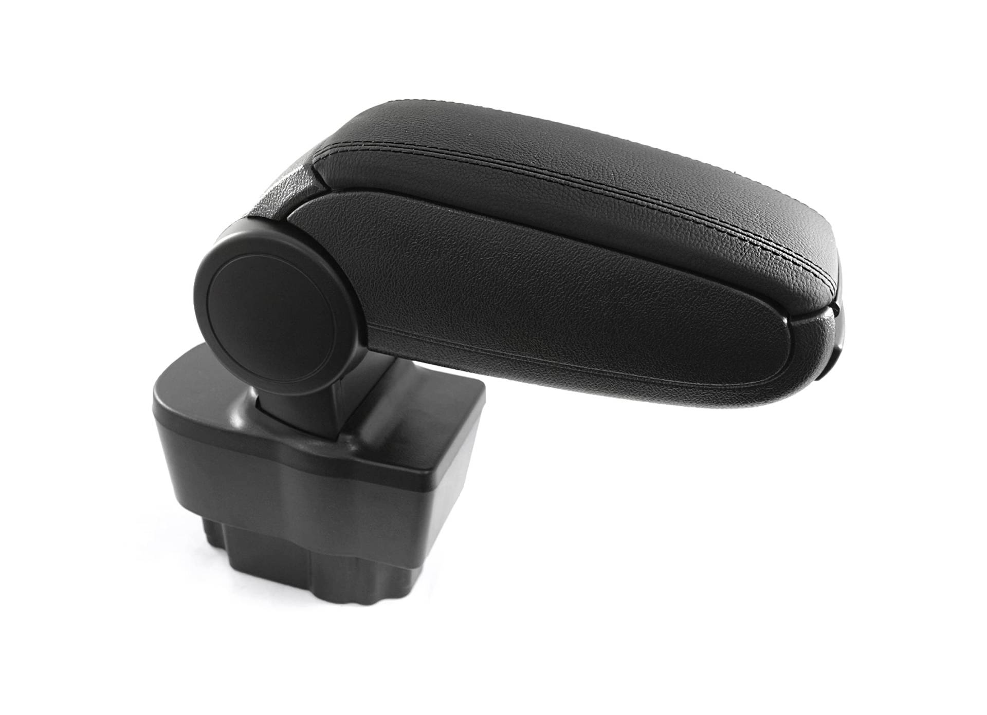 Armlehnen-Armlehnen-Mittelkonsole für Corsa D S07 2007 - 2014 Spezifisches Modell Fit Aufbewahrungsbox Organizer mit Sockel, schwarzes Leder von AraG