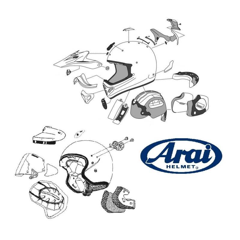 Arai Ersatz Motorrad Helm Wangenpolster für Quantum ST Helm von Arai