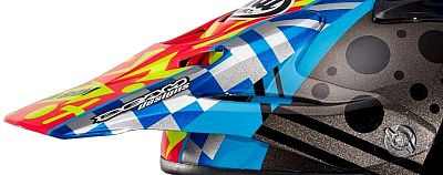 Arai MX-V Barcia 2 Replica, Helmschirm - Gelb/Rot/Blau von Arai