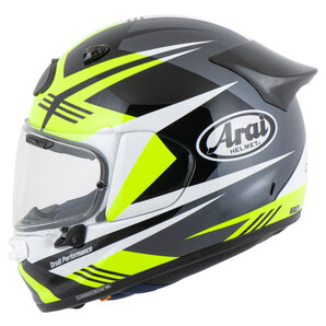 Arai Quantic Mark Integralhelm Gelb Weiss Schwarz Anthrazit von Arai