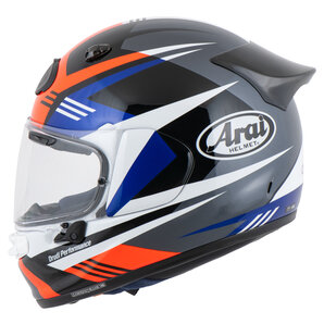 Arai Quantic Mark Integralhelm Rot Blau Weiss Schwarz Anthrazit von Arai