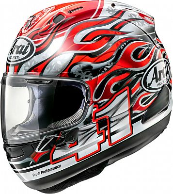 Arai RX-7V Evo Haga, Integralhelm - Schwarz/Rot/Weiß - L von Arai