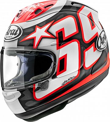 Arai RX-7V Evo Hayden Reset, Integralhelm - Schwarz/Weiß/Rot - M von Arai