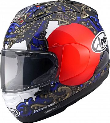 Arai RX-7V Evo Samurai, Integralhelm - Dunkelblau/Gold/Rot - M von Arai