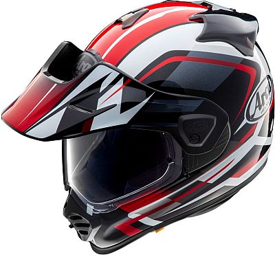 Arai Tour-X5 Discovery, Endurohelm - Schwarz/Weiß/Rot - M von Arai