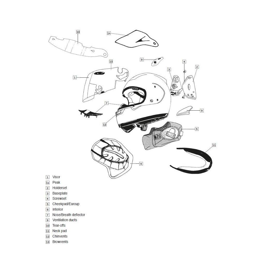 Ventilation ARAI Dual Flow Tint Integralhelm von Arai