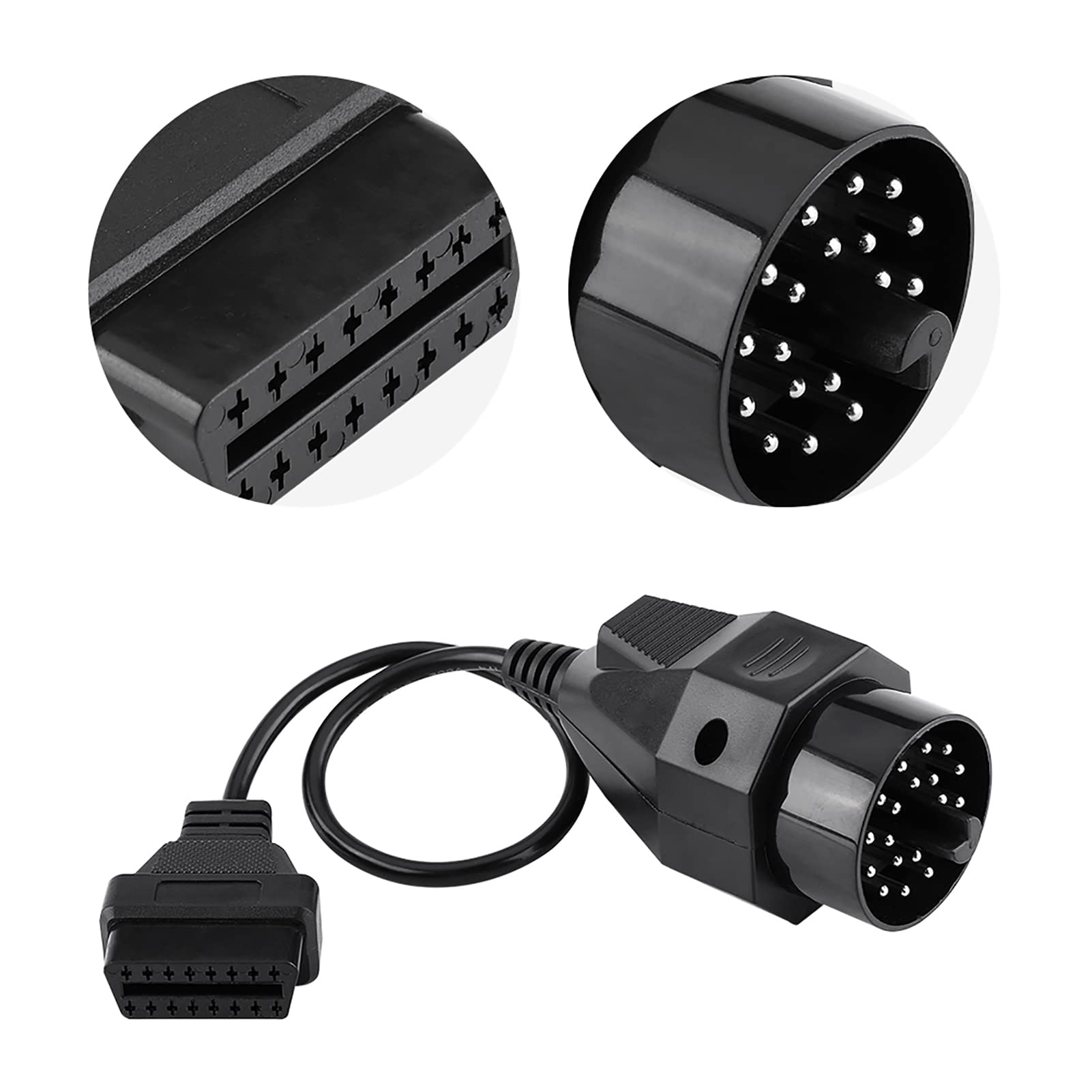 20PIN OBD1 auf 16PIN OBD2 Adapter Stecker Scannerkabel, Rundes Diagnosescannerkabel für E36 E38 E39 E46 E53 X5 Z3 20PIN OBD1 auf 16PIN OBD2 Adapter Stecker Scannerkabel, Rundes Diagnosescannerkabel für E36 E38 E39 E46 E53 X5 Z3 von Aramox