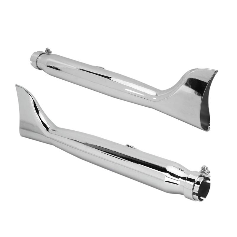 21-Zoll-Universal-Galvanik-Fishtail-Schalldämpfer-Auspuffrohr für Motorräder (links+rechts) von Aramox