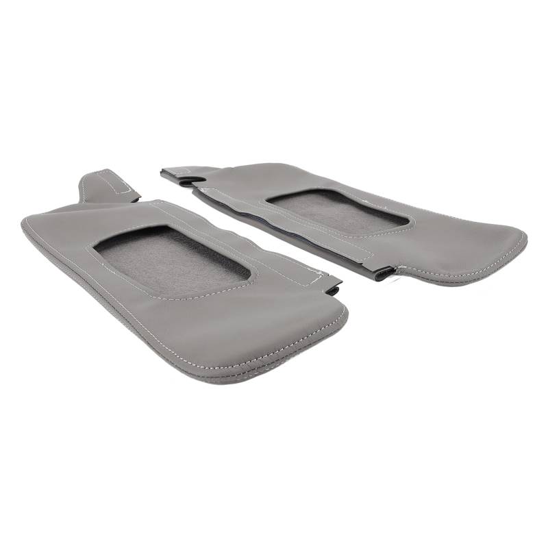2er-Pack Sonnenblendenbezüge aus PU-Leder, Kratzfester Visierersatz für 1994–2004 (Gray) von Aramox