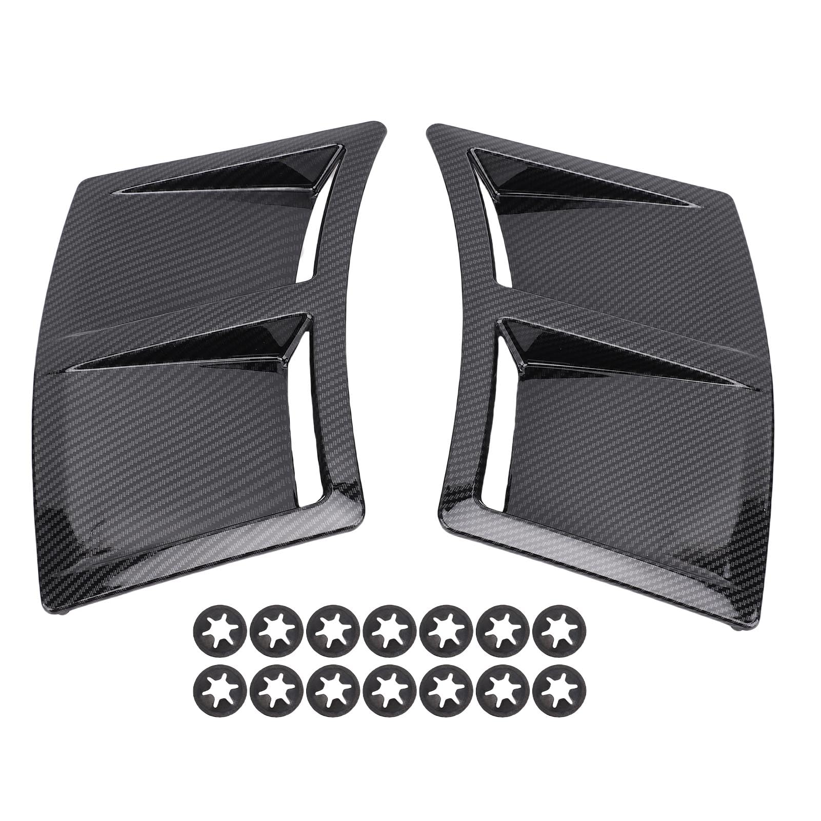 2pcs Heckseiten -Maddelte -Lüftungsansaugabdeckung ABS Material Stilvoller Design Ersatz für WRX STI 4D Limousine 2015-2021 (Kohlefaser-Stil) von Aramox