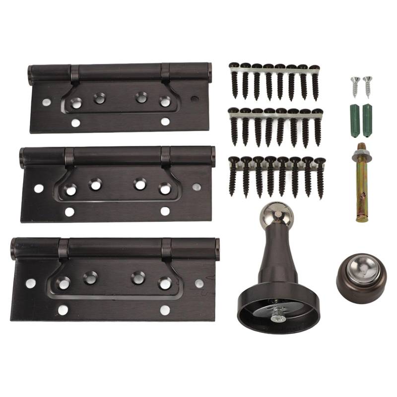 5 -Zoll -Türscharnier Kit Magnet Tür Fangstopper Heavy Duty Manganstahl 360 ° Rotation Glätte Stille Öffnung für die Kommerzielle Verwendung von Wohngebäuden, Vielseitige und Praktische Tür (GREY) von Aramox