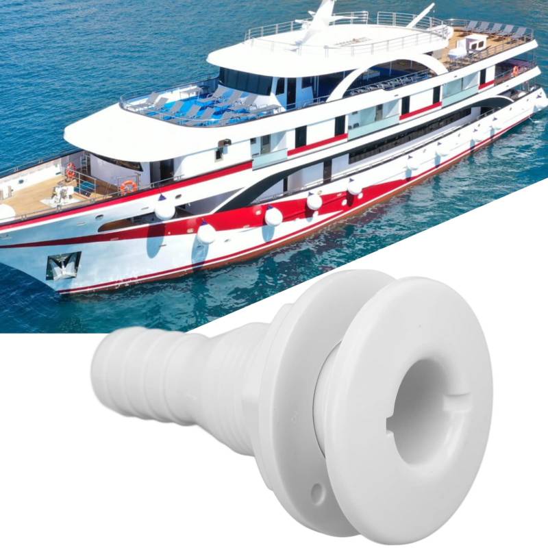 Aramox 3/4 Zoll ABS-Kunststoff Boot durch Rumpf-Fitting, durch Rumpf-Anschluss Schlauchkupplung Ablassen Scupper Outlet Zubehör(Weiß) von Aramox