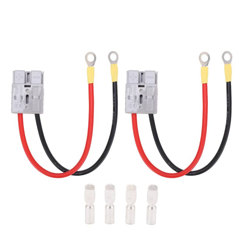 Aramox Akku-Schnellverbindungsstecker, DC600V 50A Überbrückungsbatteriekabel Schnellverbindungsstecker 10Awg für PKW-Van-Motorrad-RV-Anhänger von Aramox