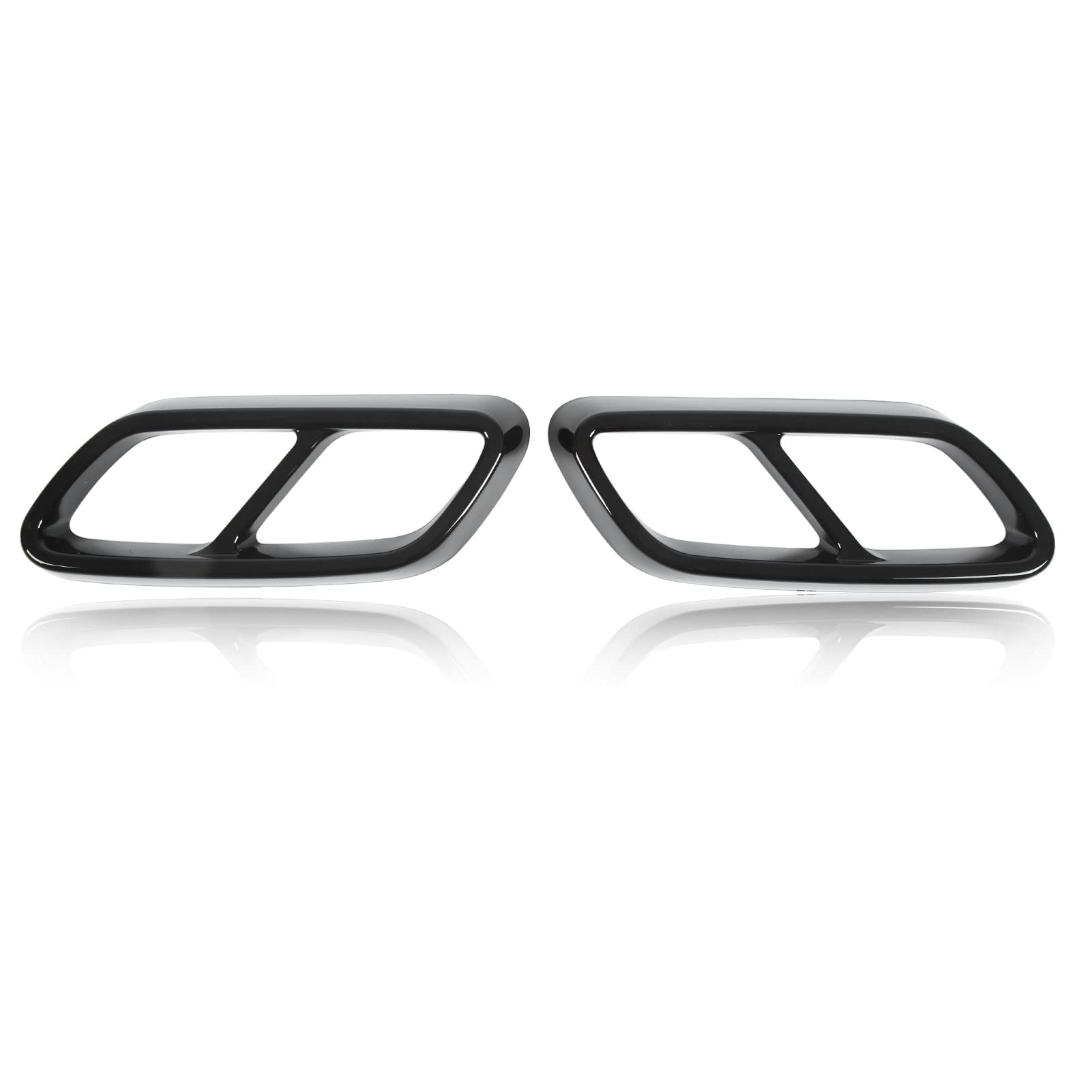 Aramox Auspuffblende, Paar Endschalldämpfer Endrohrblende ABS Kunststoff Ersatz für Mercedes‑Benz C‑Klasse W206 ab 2021(Glänzend schwarz) von Aramox
