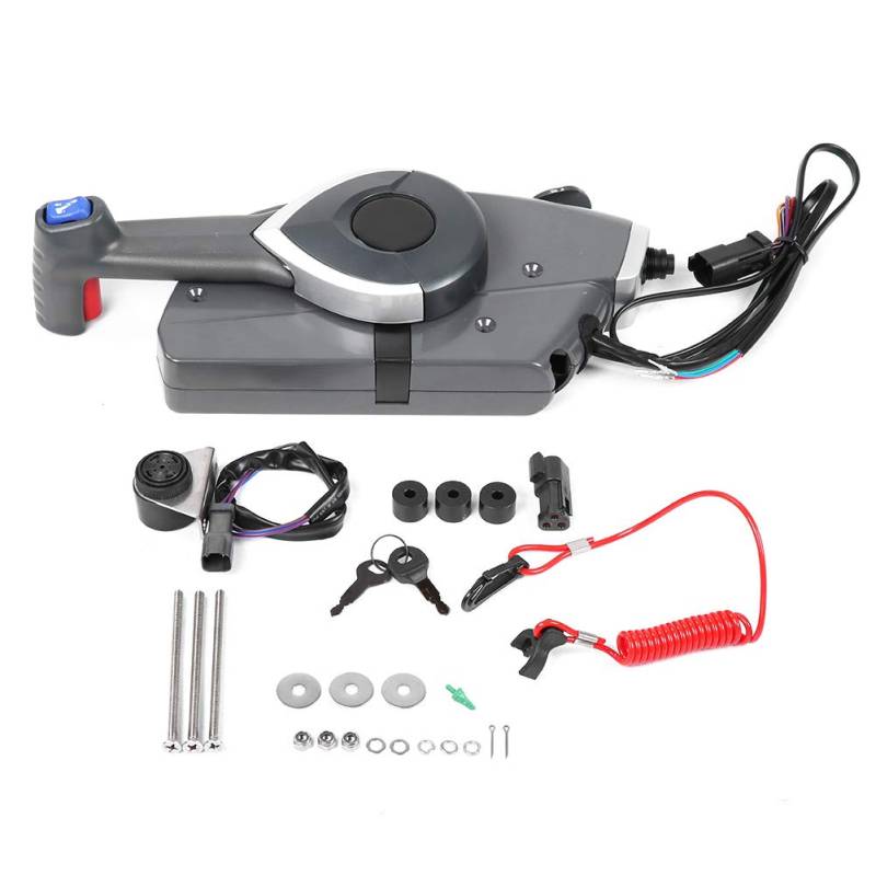 Aramox Außenborder Fernbedienungsbox-Set, OEM 5006180 Metallseitige Fernbedienungsbox Gas/Schalthebel für BRP Johnson Evinrude Boot von Aramox