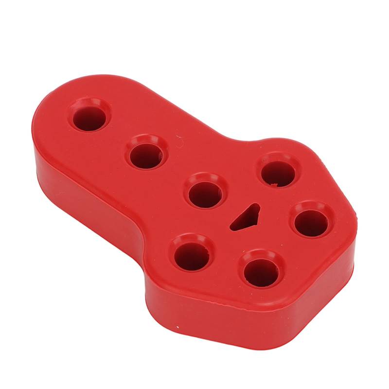 Aramox Auto Auspuff Aufhänger Buchse, Auspuff-Hängebuchse, Universal Auto Auspuff Aufhänger Buchse Schalldämpfer Gummi Isolator Halterung 7 Löcher 12mm Durchmesser(Rot) von Aramox