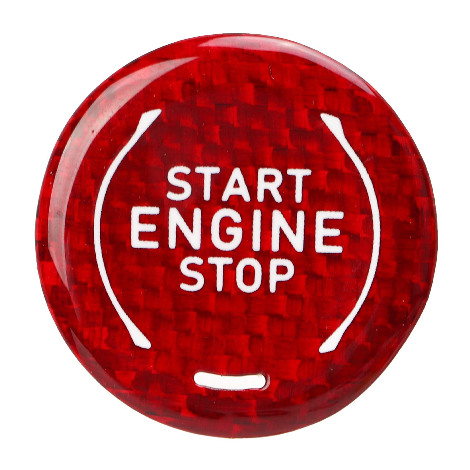 Aramox Car Modification Carbon Fiber One Button Start Button Dekoration Konsolenteile für Corvette C8 2020–Present Red (Rot) von Aramox