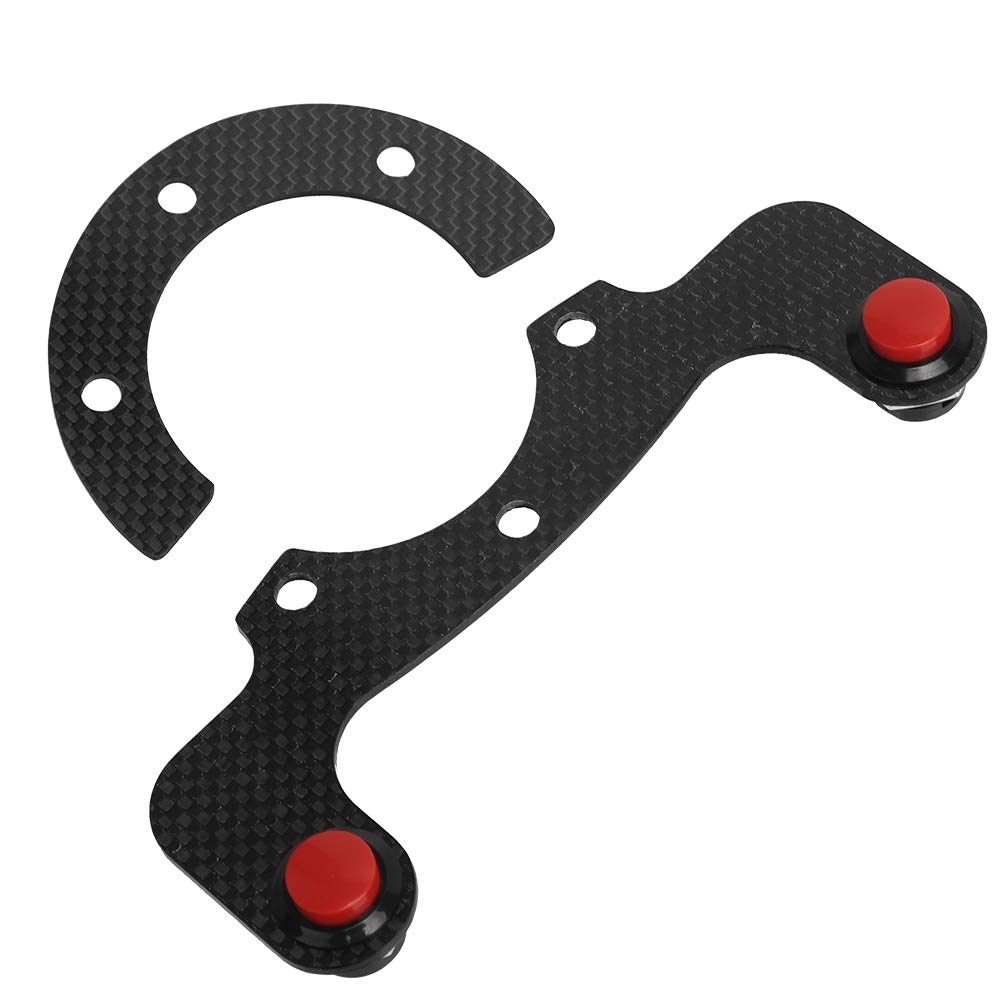 Aramox Carbon Fiber Steering Wheel Horn Button, Compatible with MOMO Steering Wheel, Easy Installation for 6 Steering Wheel (Paar) von Aramox