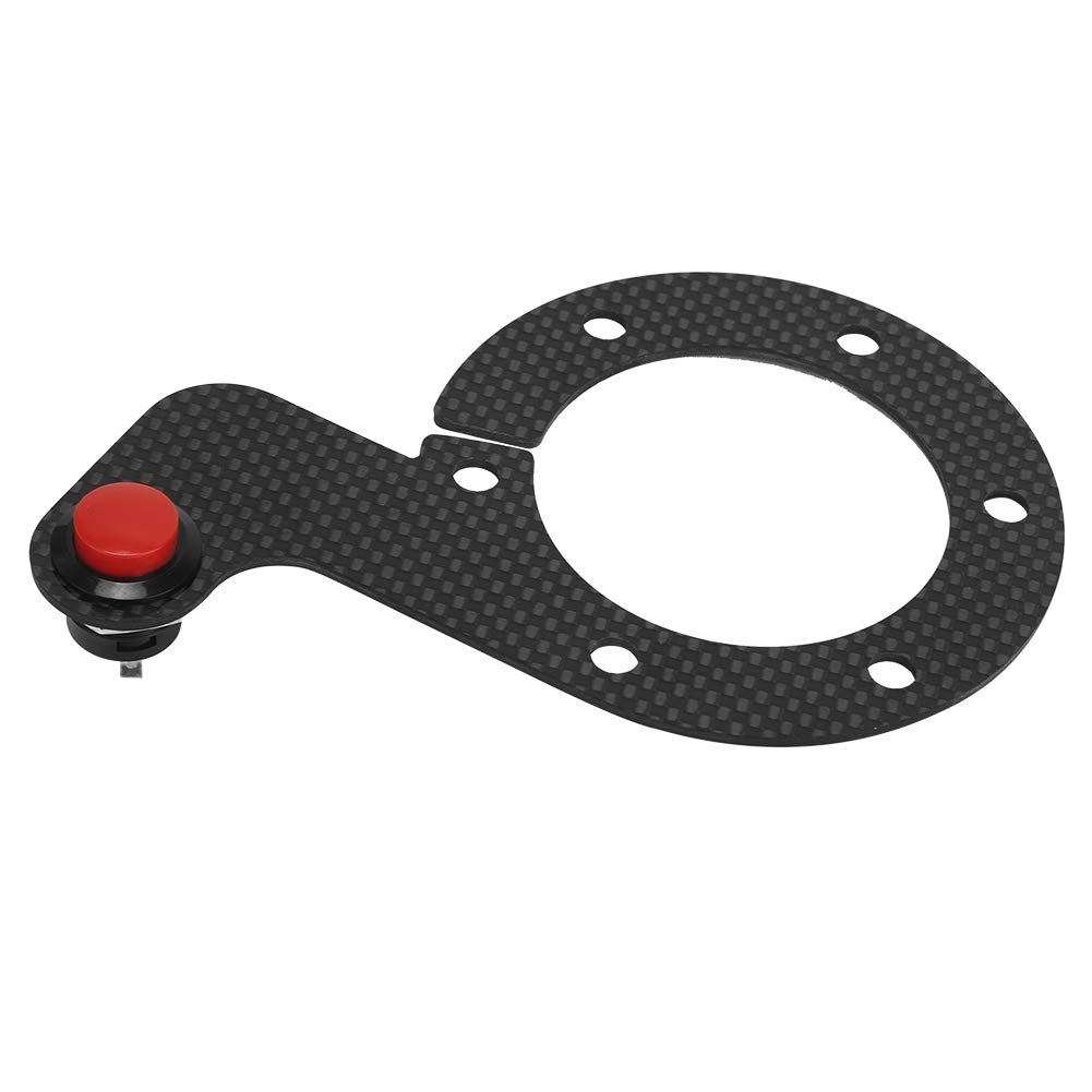 Aramox Carbon Fiber Steering Wheel Horn Button, Compatible with MOMO Steering Wheel, Easy Installation for 6 Steering Wheel (eins) von Aramox