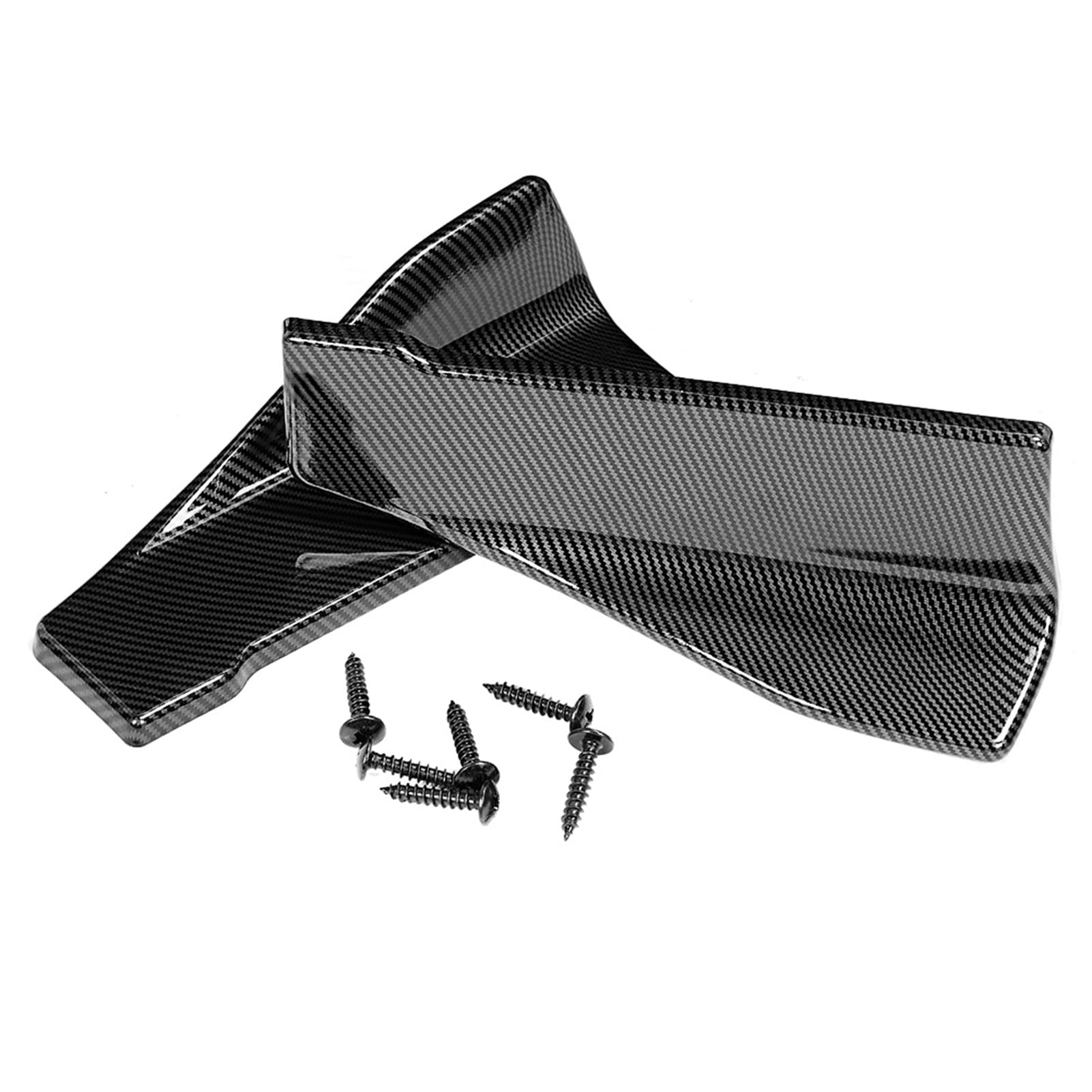 Aramox Carbon Seitenschweller, 35cm Universal Carbon Fiber Für Automobile Universal Seitenschweller/Heckstoßstange Lip Splitter Winglet Schürzen von Aramox