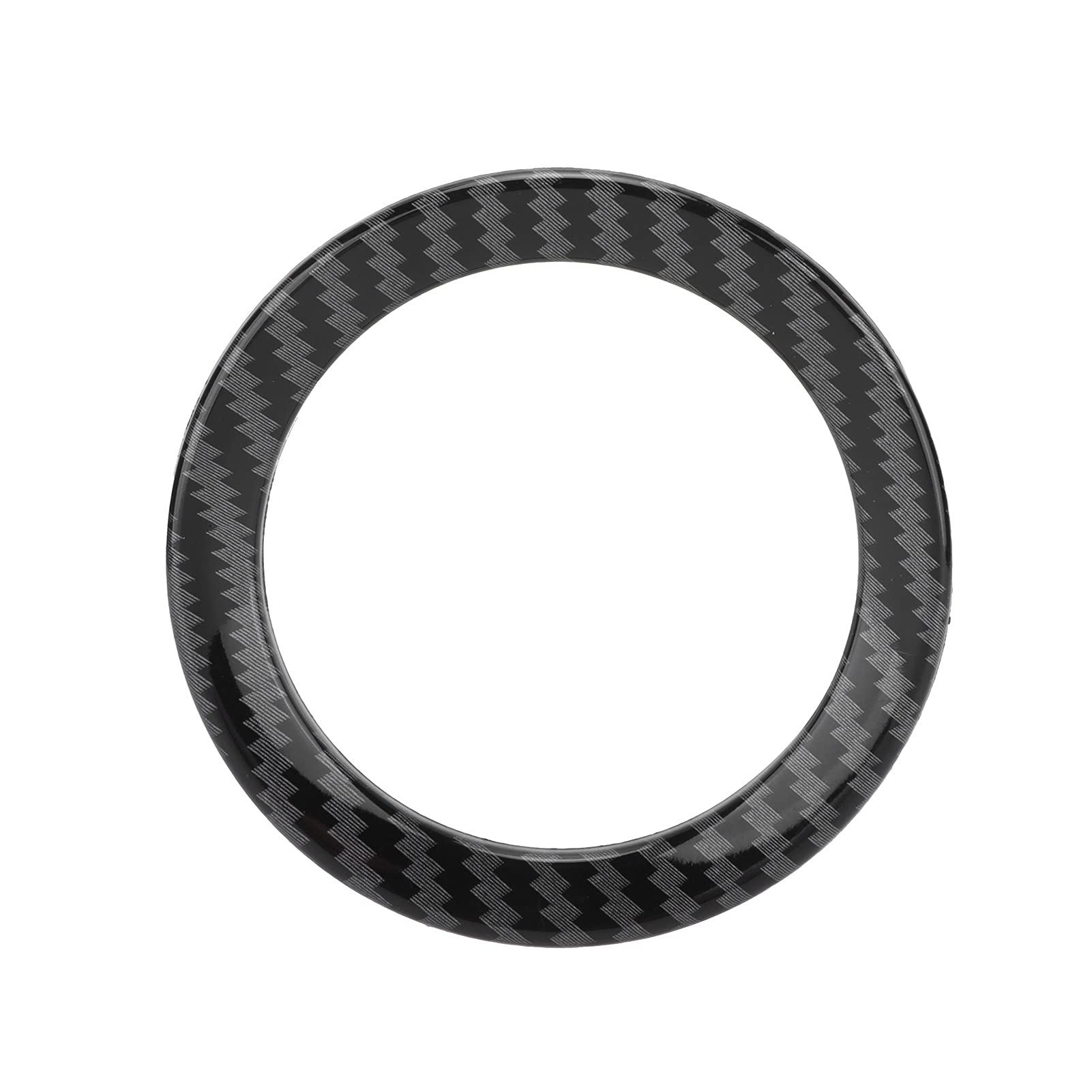 Aramox Smart Lenkrad-Mittelring, Lenkrad-Emblem-Verzierung, Carbon Fiber Style Lenkradbezug Zierleisten Ring Lenkrad Emblem Ersatz für Smart Fortwo/Forfour 453 2015-2021 von Aramox